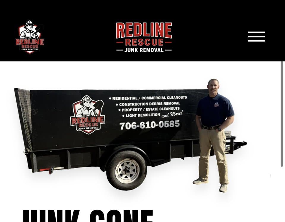 Redline Rescue Junk Removal website